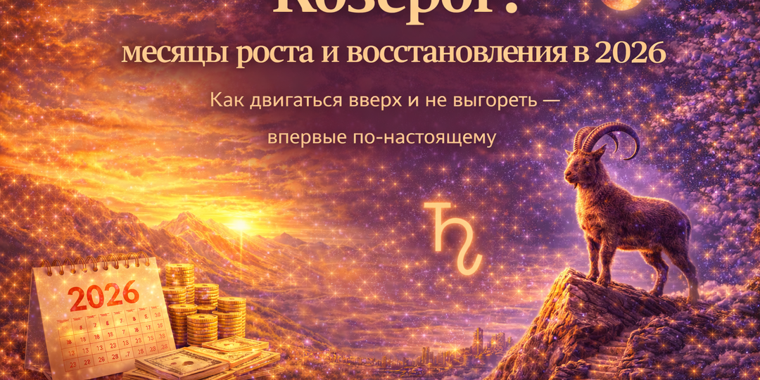 Козерог: месяцы роста и восстановления в 2026