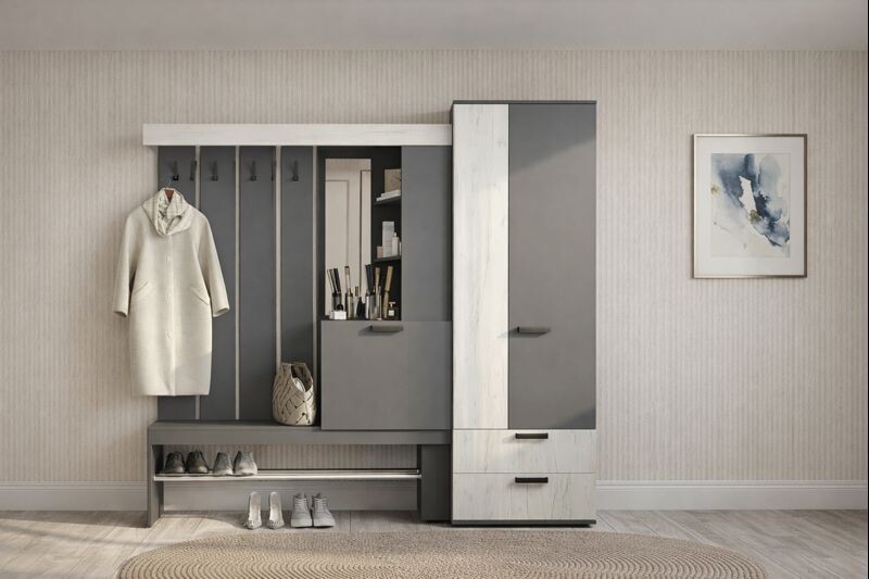 Прихожая в стиле лофт: почему этот комплект выбирают для коридора