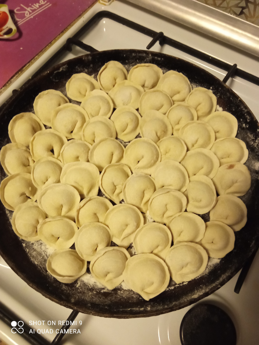 Пельмени ручной работы. Моя лепка. Фото автора.  