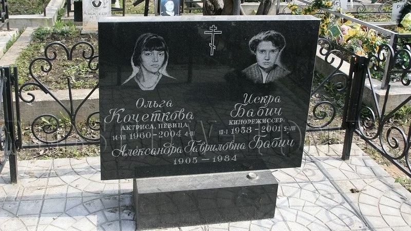 Могила Искры Бабич и Ольги Кочетковой на Хованском кладбище