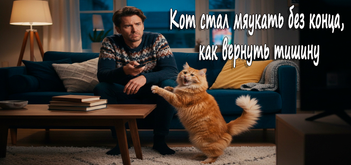 кот стал мяукать