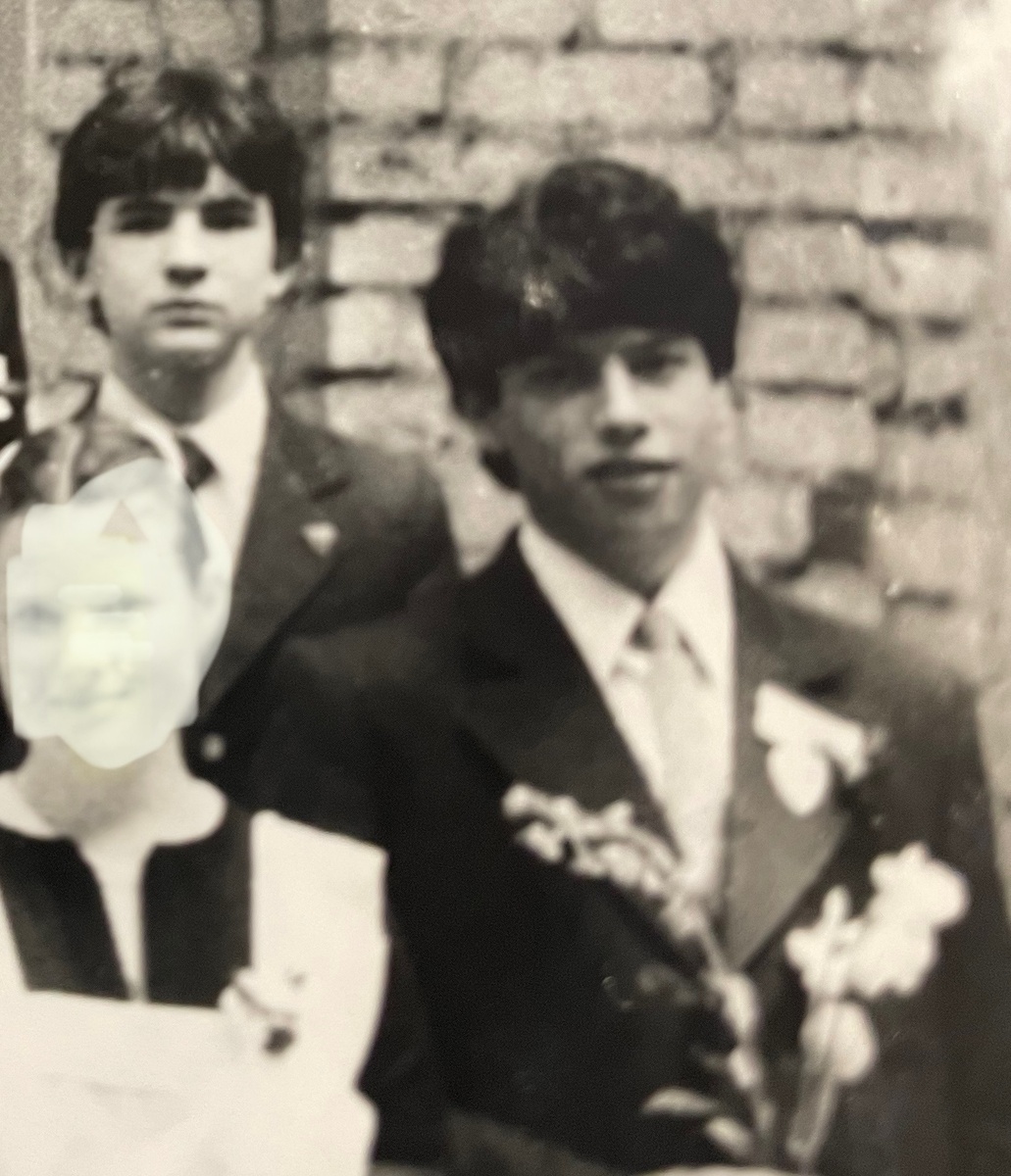 Август Котляр (вверху слева) со своим лепшим другом Эрнальдо Сантосом Варгосом. 1983 год.