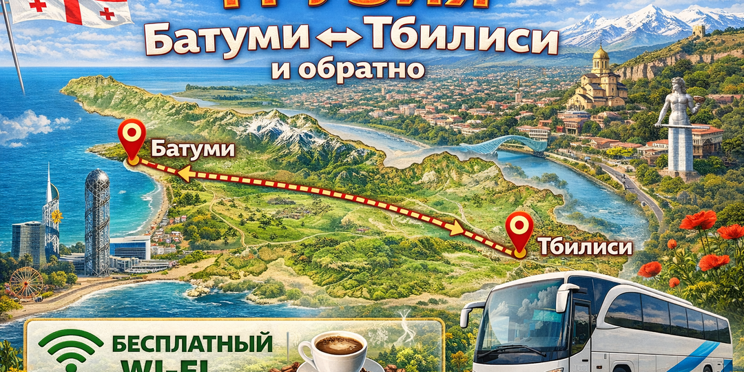 Инструкция проезд Батуми - Тбилиси и обратно с бесплатным WI-FI,кофе, фантой и почему лучше чем на поезде?
