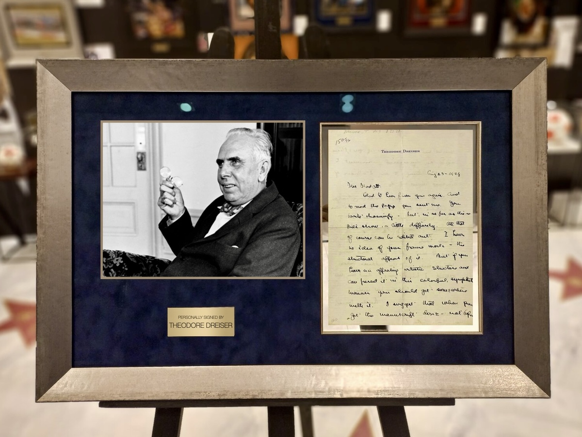 Письмо Теодора Драйзера