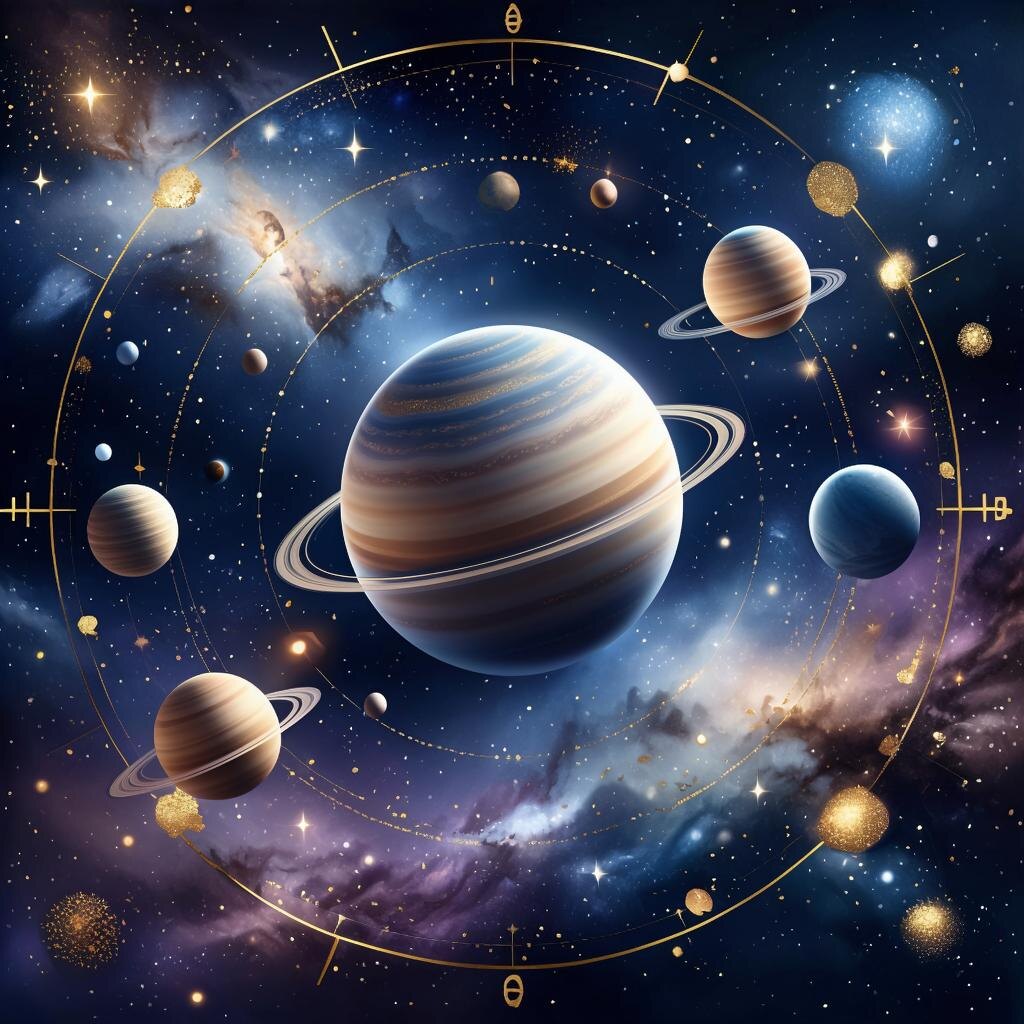 Планеты. Иллюстрация сгенерирована нейросетью