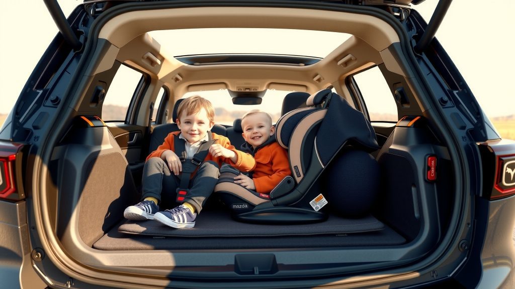    Mazda CX-5 до 160 л.с. для многодетной семьи: пять детских кресел и багажник для коляски