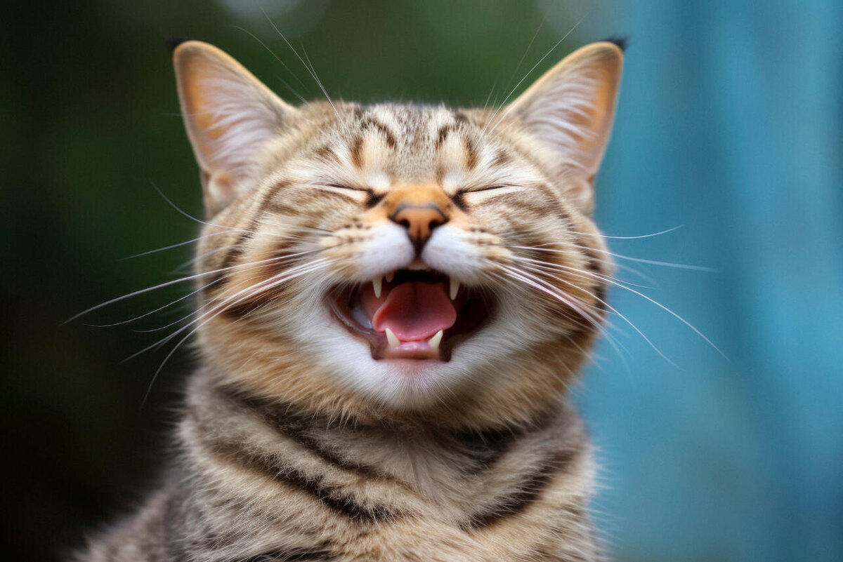    Кот смеется. freepik.com