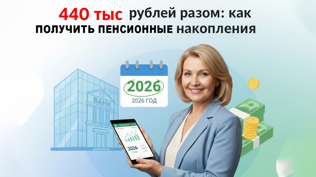 440 тысяч рублей разом: пенсионные накопления