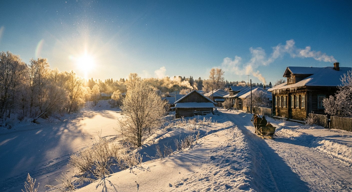 В начале января 2026 года в Карелии установилась холодная и снежная погода, которая встретила местных жителей.