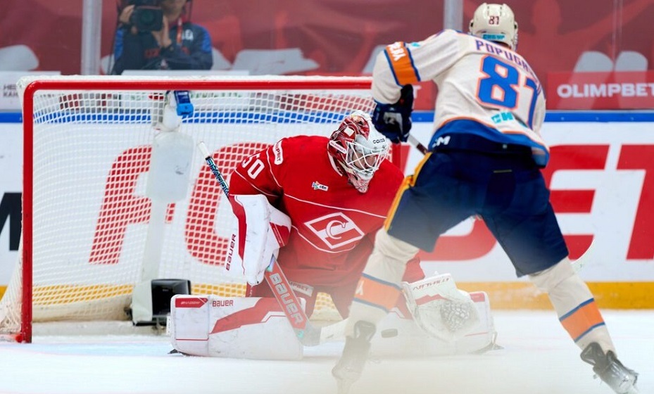    «Спартак» в матче КХЛ. Фото: ХК «Спартак»