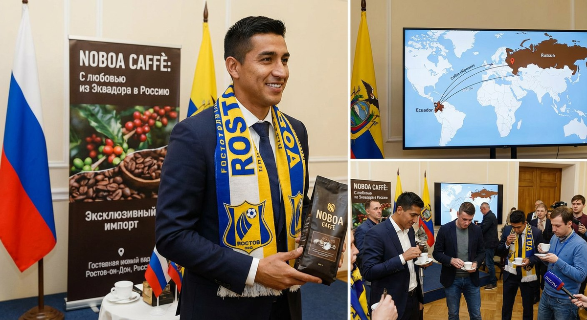 Экс-хавбек «Ростова» Кристиан Нобоа, чьи заслуги в футболе сложно переоценить, теперь намерен завоевать признание и в мире кофе.