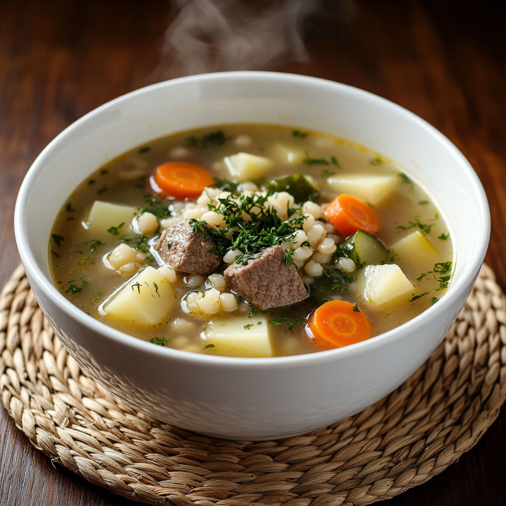 🌟 «Рассольник с перловкой на говяжьей косточке: сытный суп с характером» 🌟