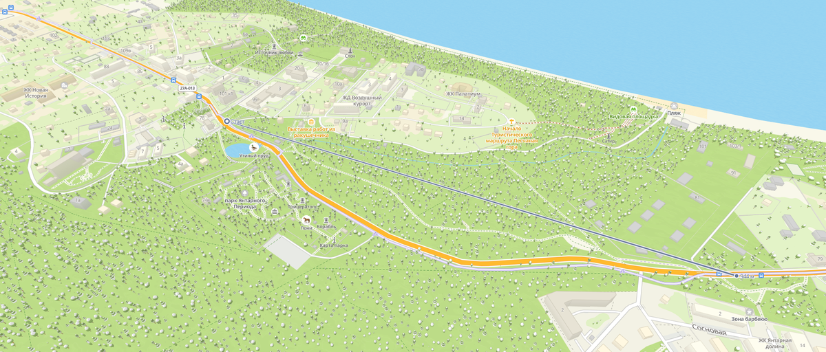 Путь до отрадного, в целом можно и пешком прогуляться.