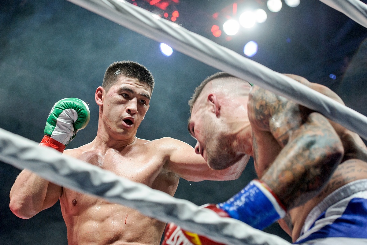    Дмитрий Бивол, Роберт Берридж. Титульный бой: Дмитрий Бивол (Россия) - Роберт Берридж (Новая Зеландия)./Владимир Жабриков/ ТАСС