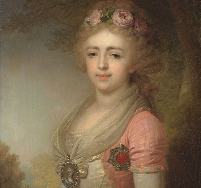 Александра Павловна, портрет В. Боровиковского, конец 1790-х годов. Фото: Википедия