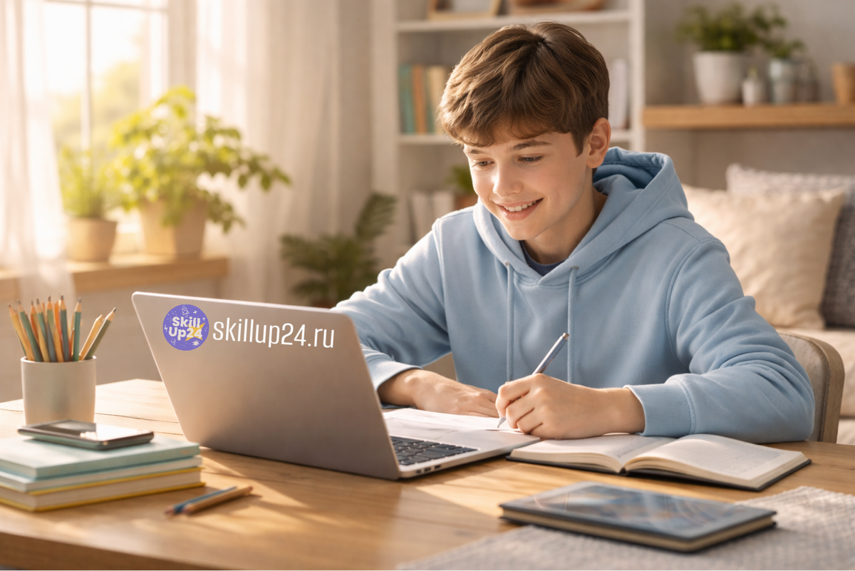 Спокойная учёба дома в начале нового года — школьник занимается за ноутбуком в комфортной домашней обстановке при мягком дневном свете. Такой формат помогает сохранить учебный ритм без стресса и перегрузки, даже в праздники и на каникулах.

Онлайн-репетиторы SkillUp24 работают с 5 января, проводят занятия в каникулы и праздничные дни, помогая ученикам 1–11 классов не терять прогресс, подтянуть знания и повысить успеваемость. Индивидуальные уроки подходят для тех, кто хочет спокойно продолжить обучение, подготовиться к ОГЭ и ЕГЭ, разобрать сложные темы и чувствовать уверенность в новом учебном периоде.

Занятия проходят онлайн по всей России — Москва, Санкт-Петербург, Казань, Новосибирск, Екатеринбург, Краснодар, Ростов-на-Дону и другие города. Учёба без спешки, давления и стресса — в удобном темпе и с поддержкой преподавателя.