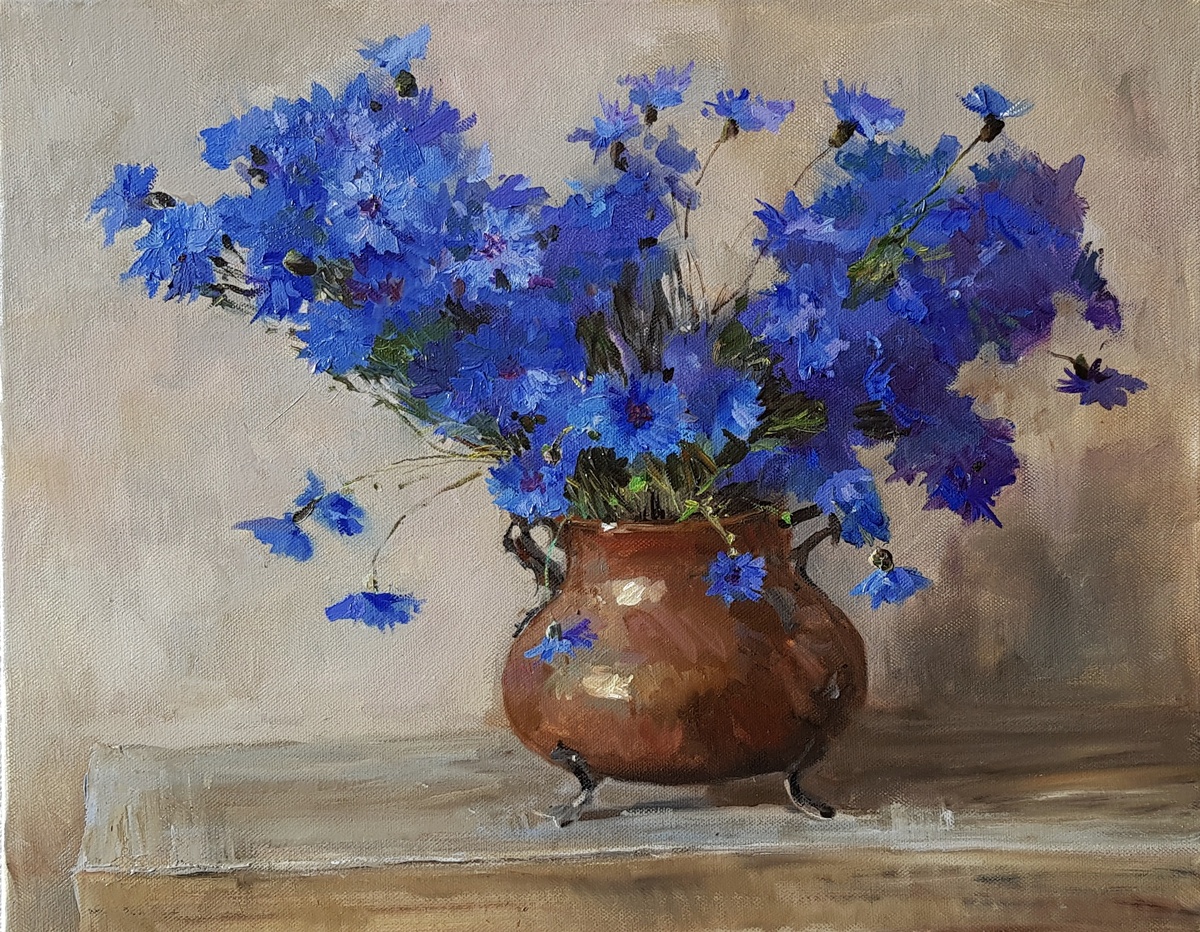 Родионова С. А. Васильки хм 40х50