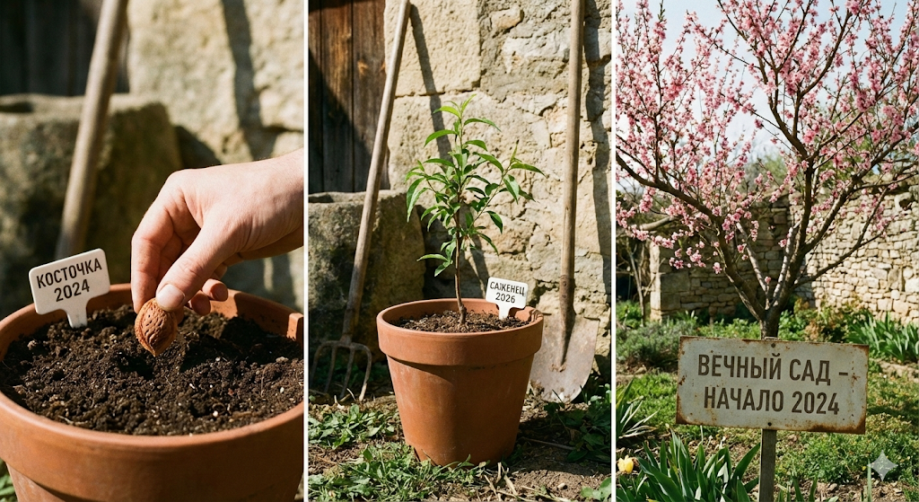                                                 Как вырастить «вечный» сад из косточки.