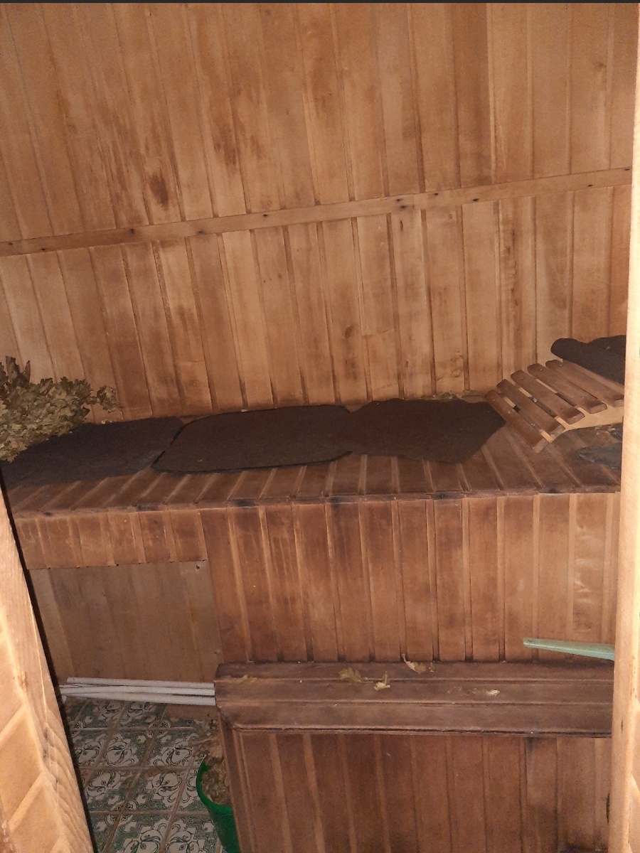 Небольшая сауна на момент переезда