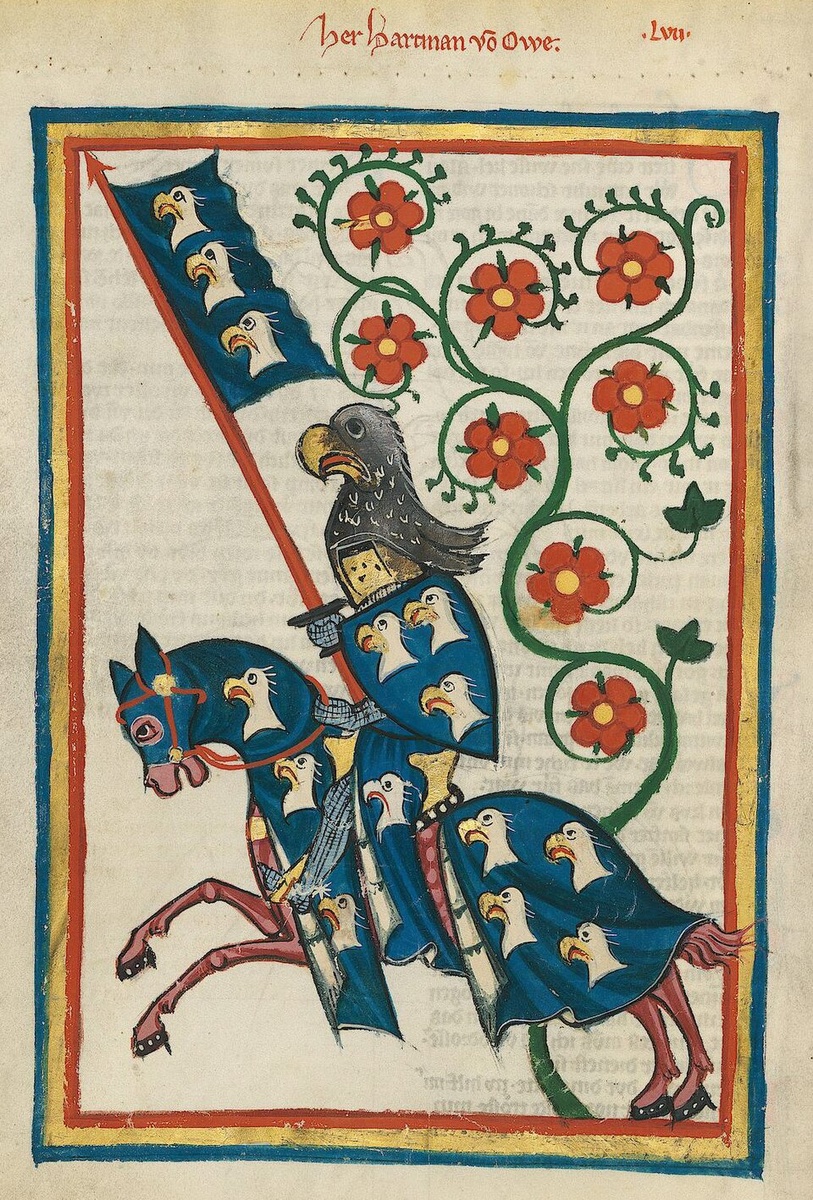 Гартман фон Ауэ в Codex Manesse (ок. 1304 г.)
