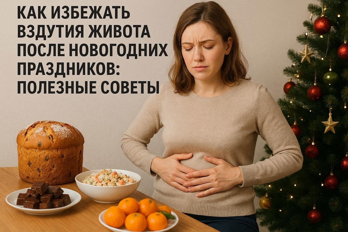 Как избежать вздутия живота после новогодних праздников: полезные советы