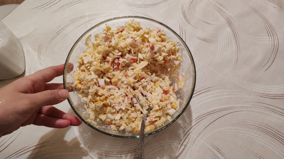 Крабовый салат Подкова