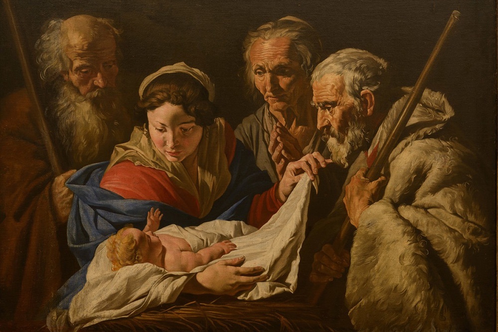    "Поклонение Младенцу". Матиас Стомер, 2 четверть XVII века.