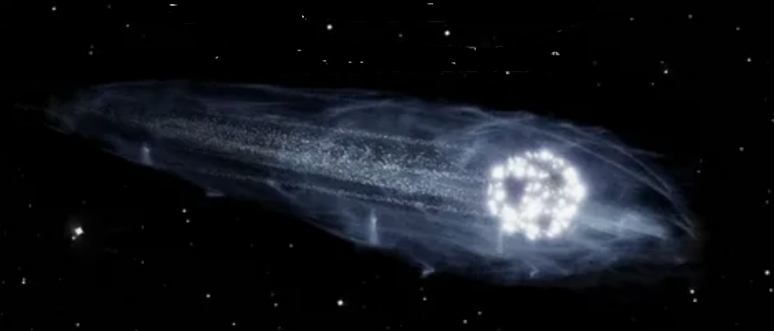 Изображение: youtube; возможный вид объекта 3I/ATLAS