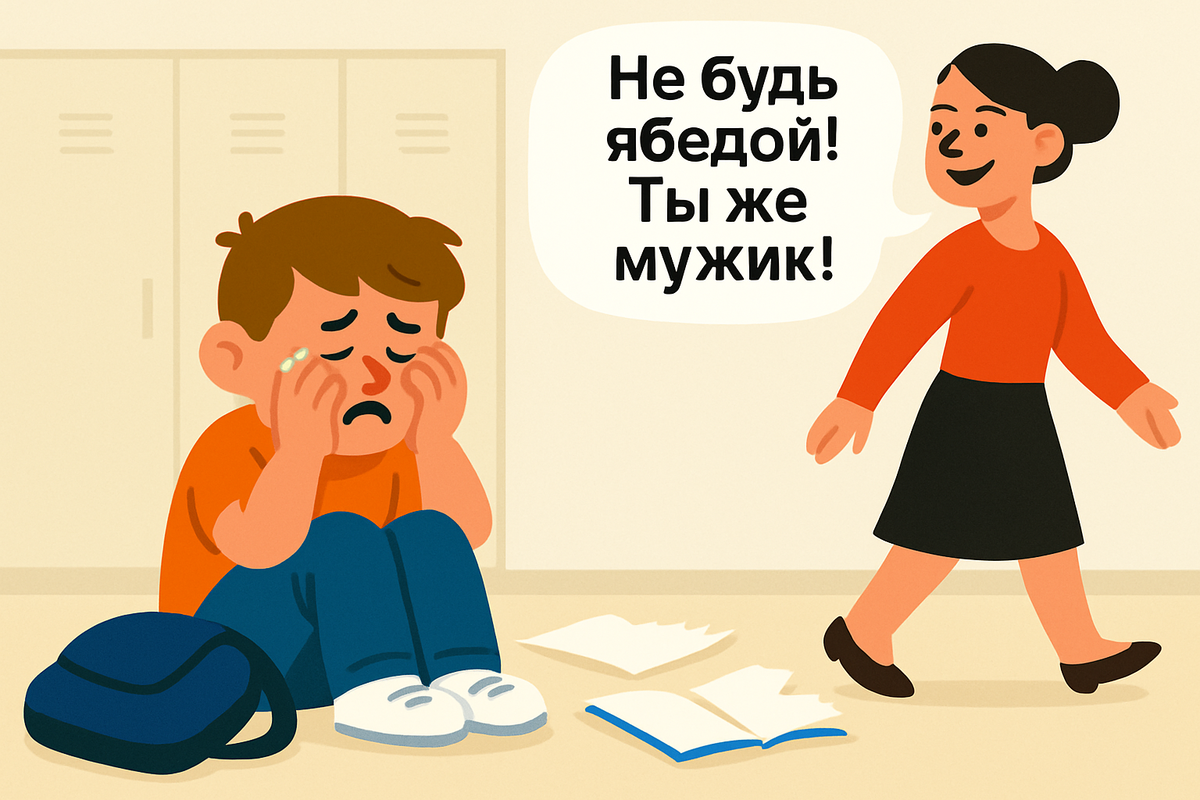 Мой ребенок — «добряк», и этим пользуются. Его превратили в грушу для битья, а педагоги советуют «быть мужиком». Разве это педагогика?