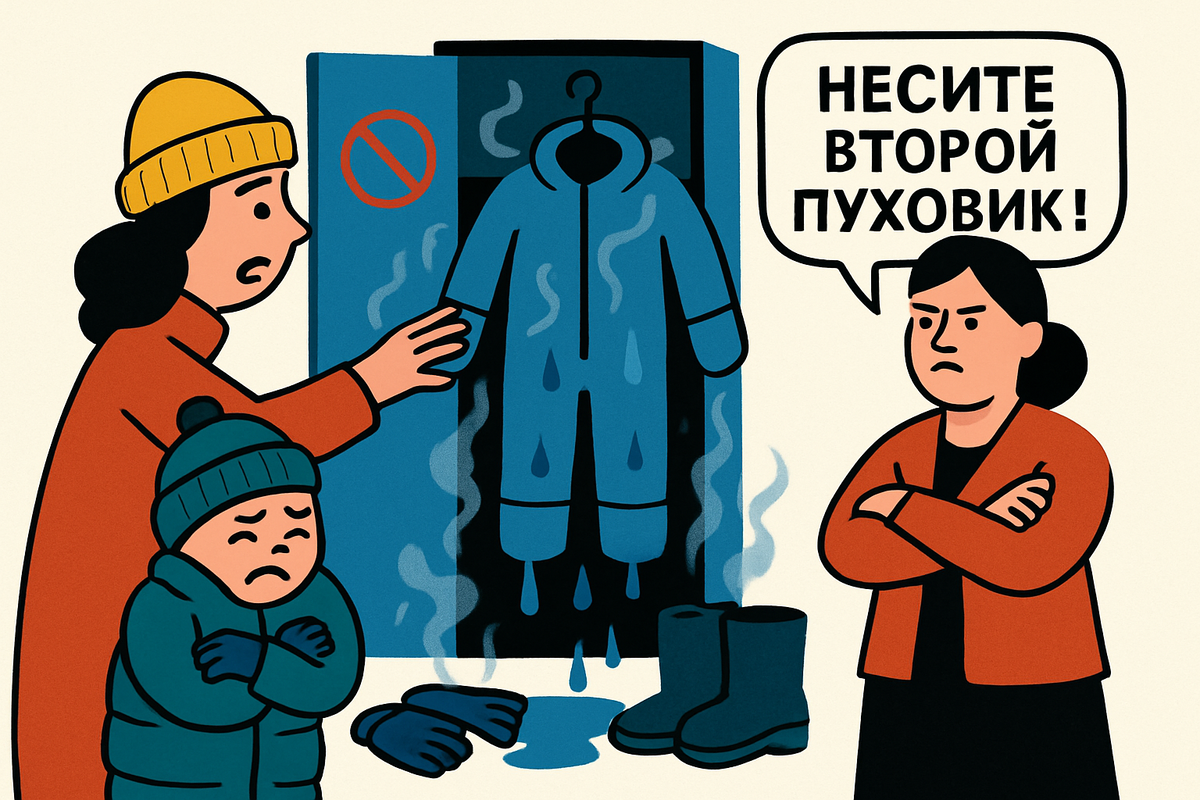 ❄️ Мокрый комбинезон в шкафчике в детском саду: "Несите запасной или идите так!"