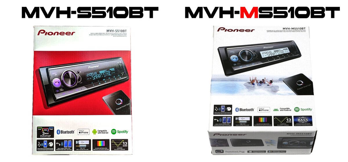 Коробки от MVH-S510BT и MVH-MS510BT