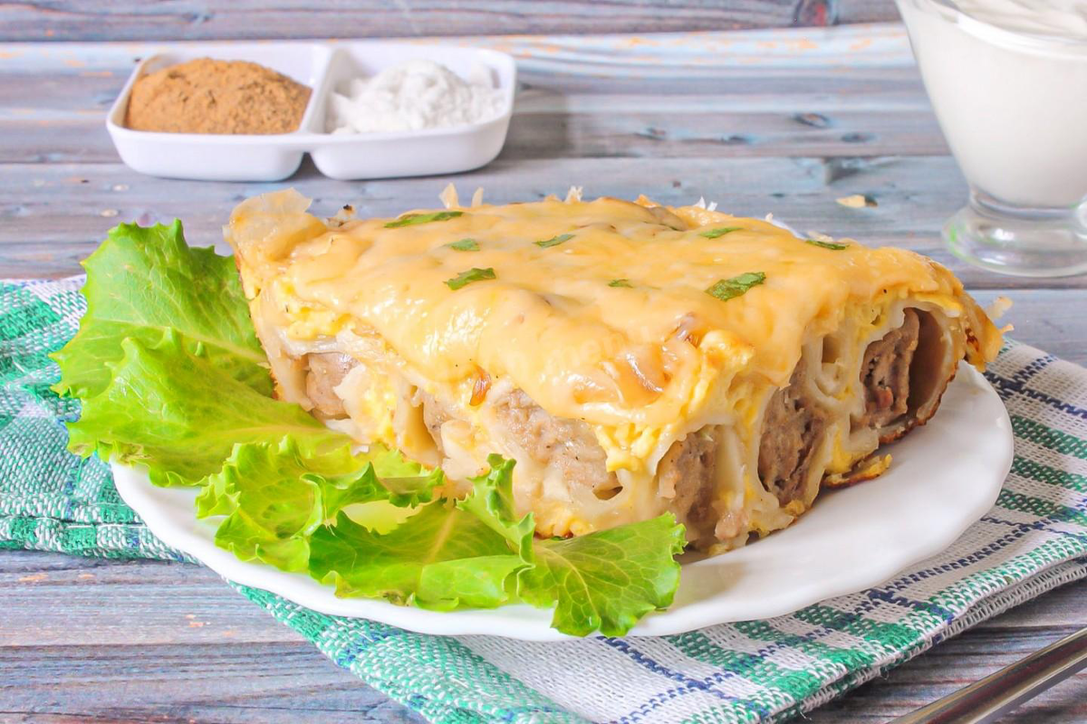 Пельмени запеканка