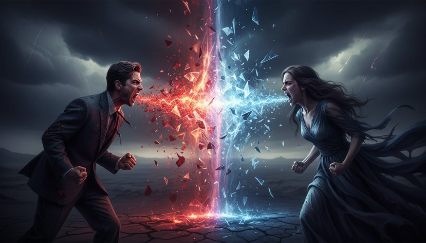 два взрослых человека, когда-то любивших друг друга, превратили общение в поле боя.