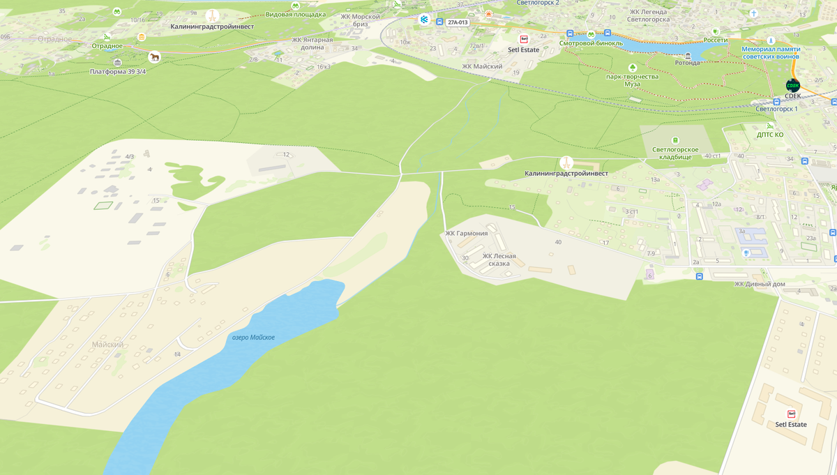 Озеро Майское в 2км от Светлогорска-1