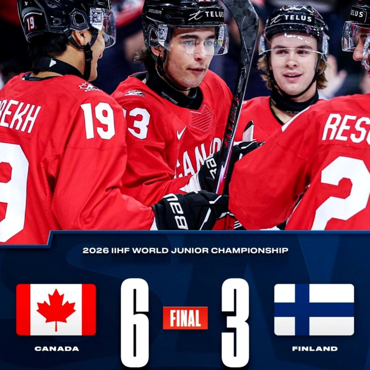 Бронзу МЧМ забирают канадцы.