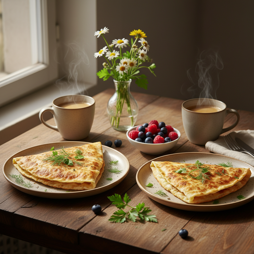 Быстрый Завтрак в Лаваше с Яйцами, Помидорами и Сыром