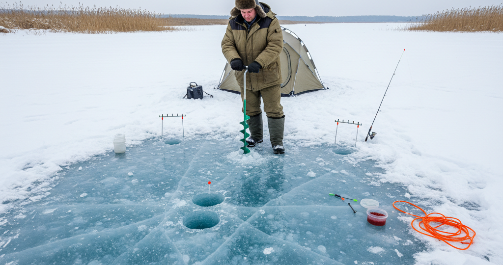 Зимняя ловля карася