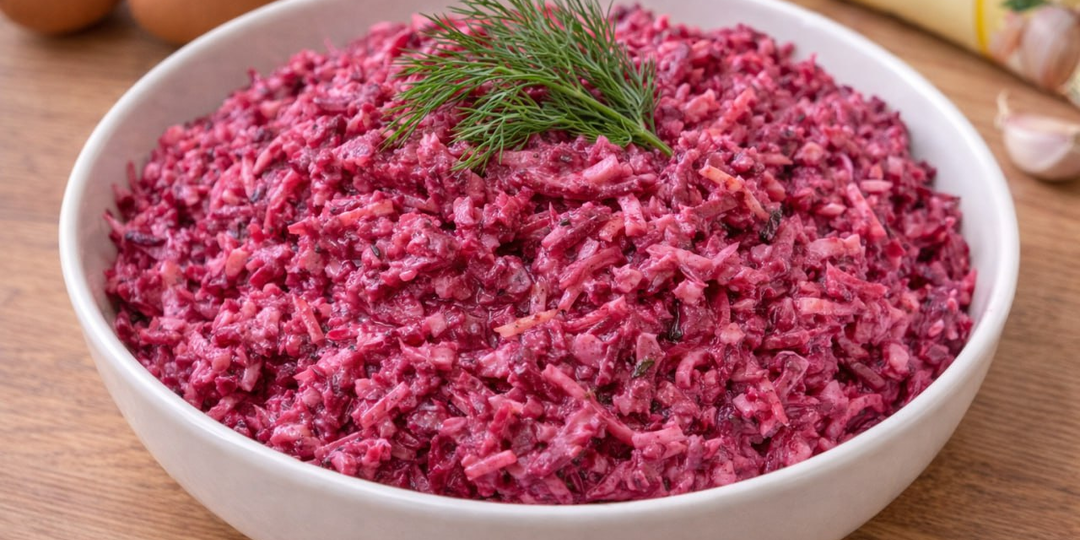 Свекольный салат «Рубиновая нежность» — простой рецепт, который всегда получается и нравится всем