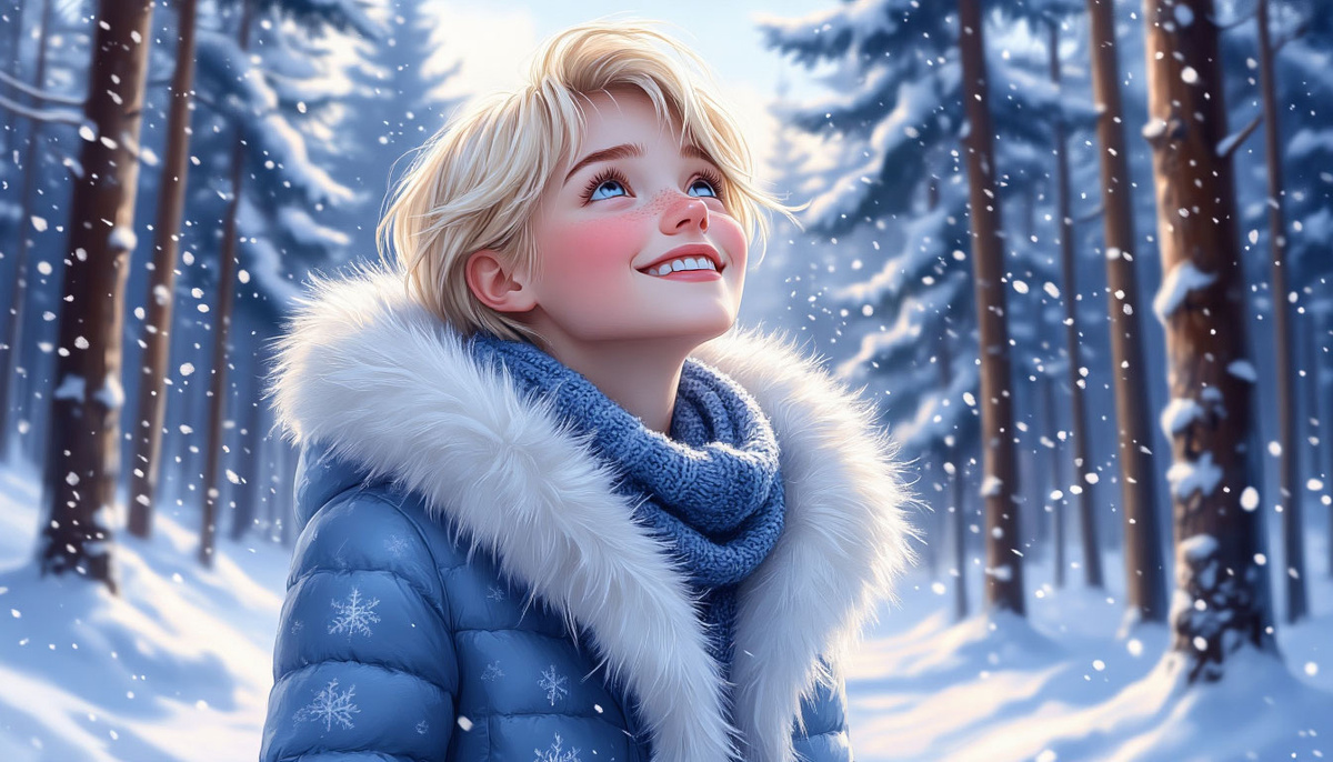 Снежная буря. Изображение от ИИ Шедеврум