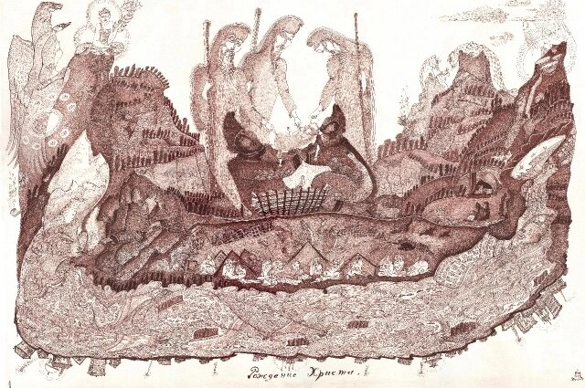    Картина «Рождение Христа на Алтае». Фото: Личный архив/ Николай Чепоков