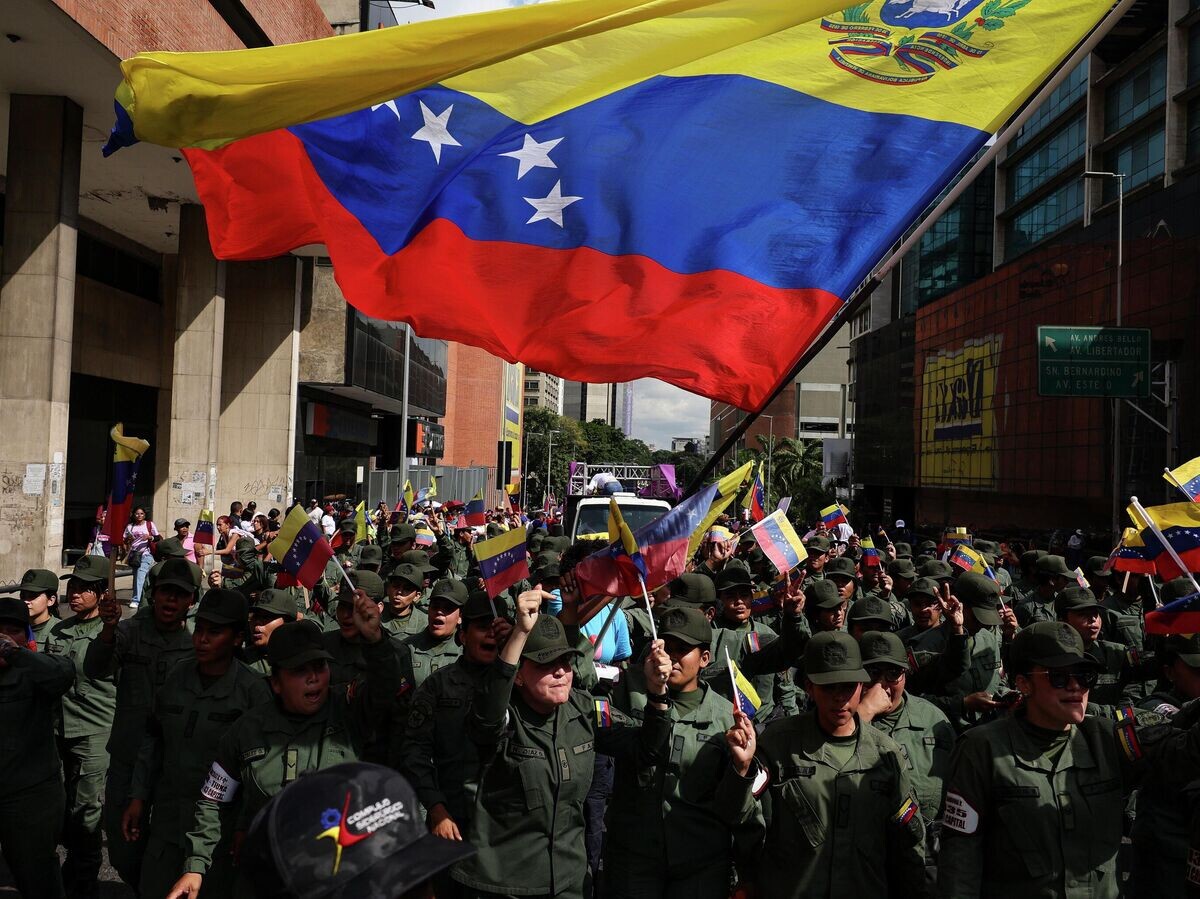    Марш в поддержку захваченных Николаса Мадуро и его жены Силии Флорес в Каракасе | © Getty Images / Jesus Vargas