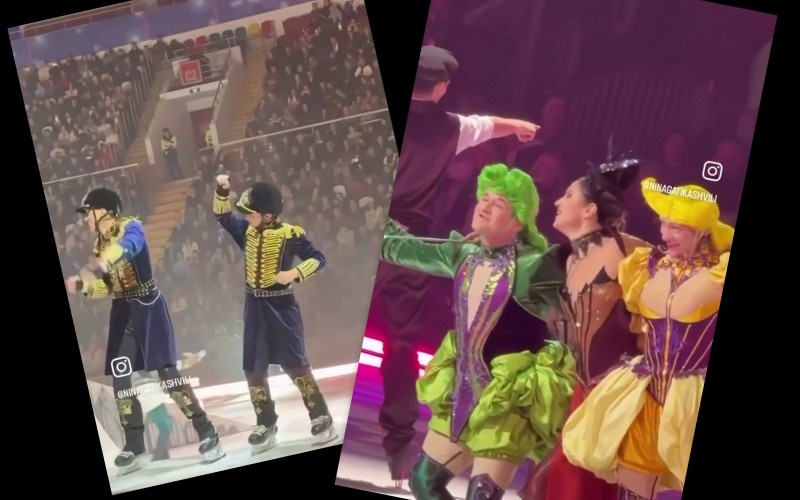    Ребятам весело. А зрителям не очень. На правом фото - мужчины-сестрицы с мачехой. Коллаж Царьграда на основе кадров Гатикашвили.