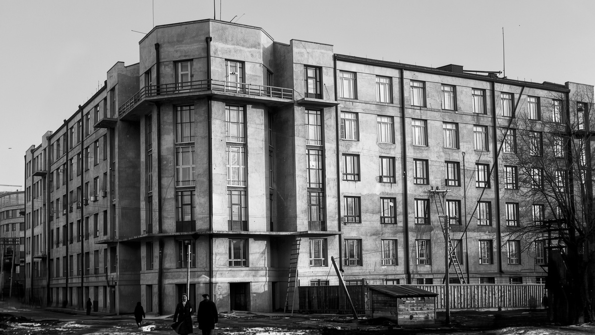 Здание ДорПрофСоЖ. Новосибирск. Историческая фотография.