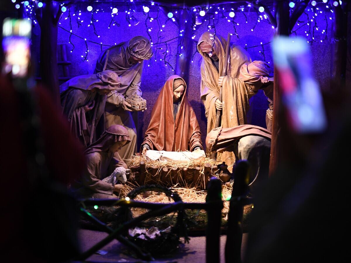    Рождественский вертеп в Александро-Невском кафедральном соборе в Симферополе | © РИА Новости / Константин Михальчевский