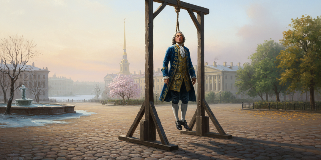Почему Пётр I оставил тело дворянина висеть целый год