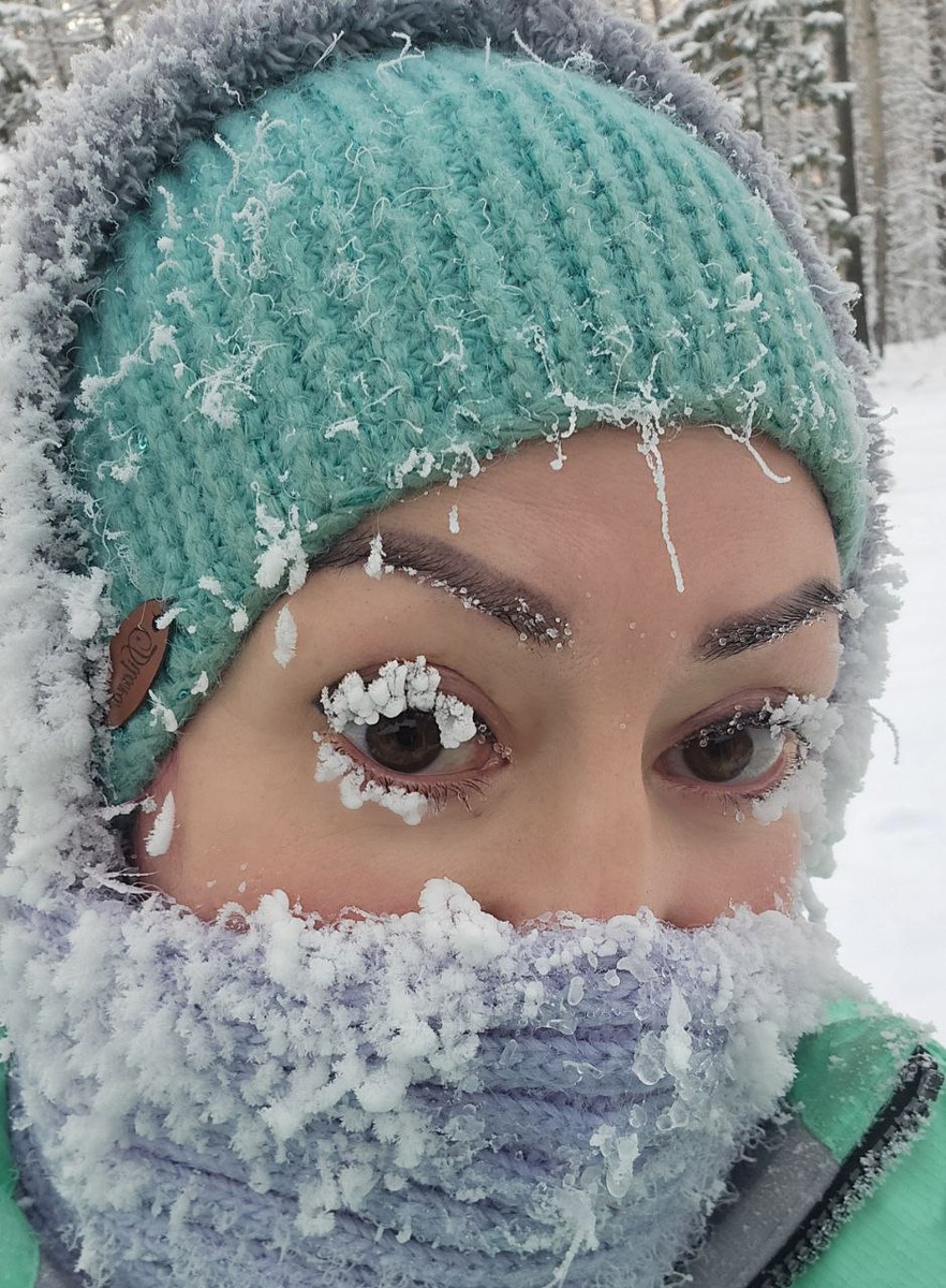 Вышла погулять в -35 по тайге