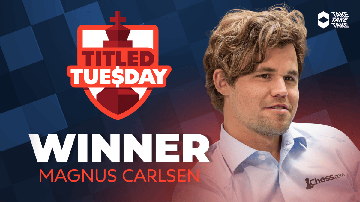За 7 дней — уже вторая победа Магнуса Карлсена с начала года, на этот раз в «Titled Tuesday».