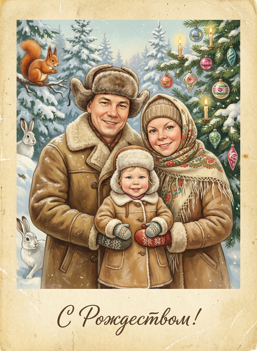 Изображение выглядит так, словно нарисовано мягкой гуашью хорошим советским художником-иллюстратором.