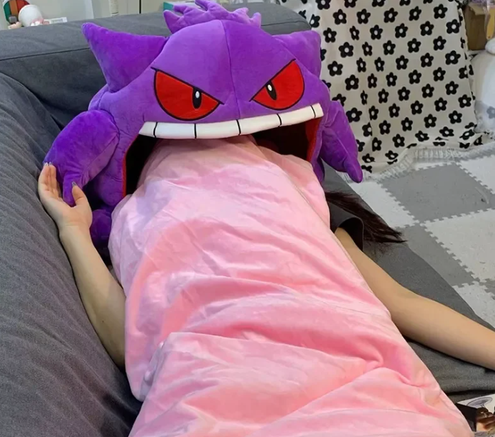 Покемон с большим языком плед и подушка