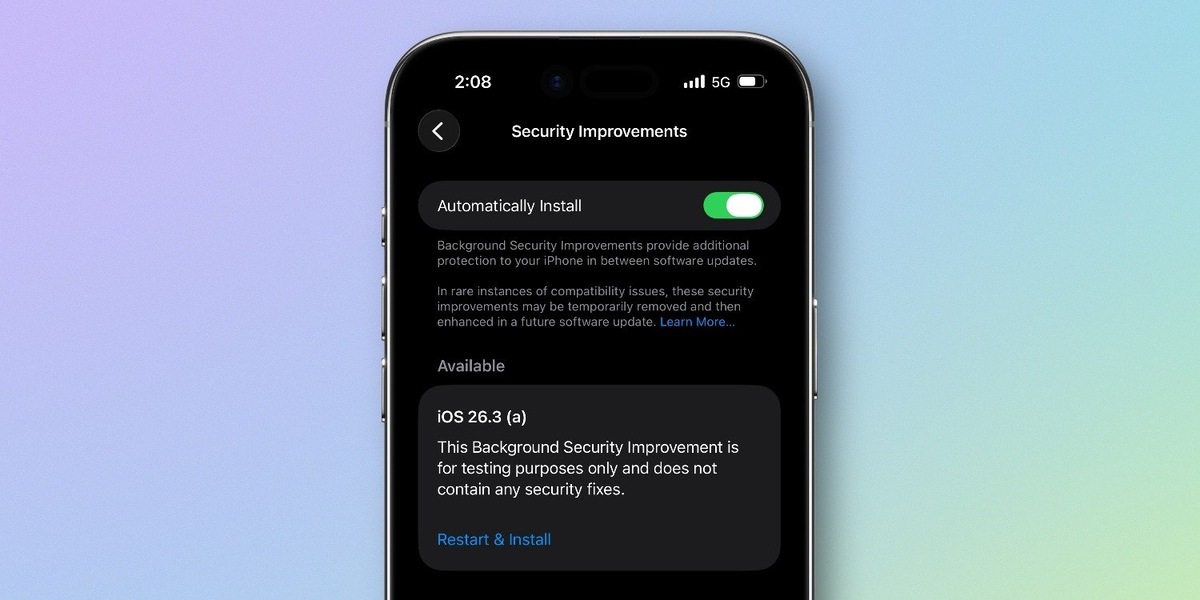    Устанавливать такие обновления можно автоматически. Изображение: 9to5mac.com
